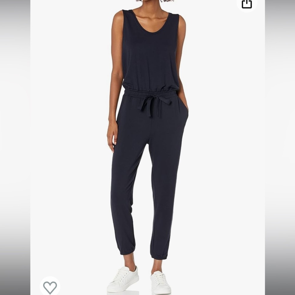 Daily Ritual Women's Supersoft Terry Sleeveless Scoopneck Jumpsuit